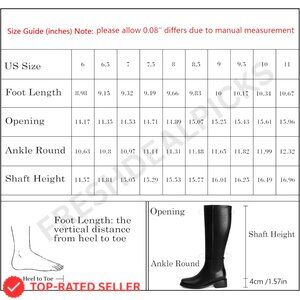 Brand New QIY Boots 6.5 Black Knee High Low Heel